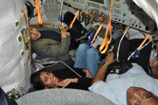 Тренировка на тренажере космического корабля Союз