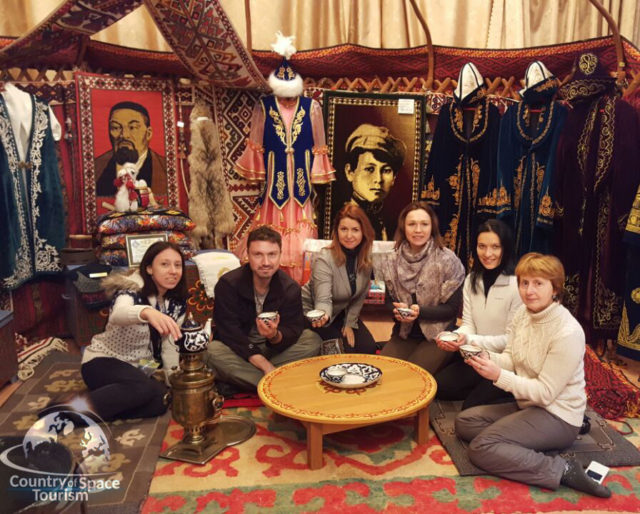 Традиционная казахская юрта в музее города Байконур