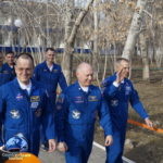 Космонавты за 6 часов до старта