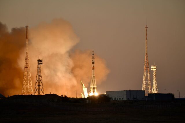 Пуск ракеты СОЮЗ МС-22